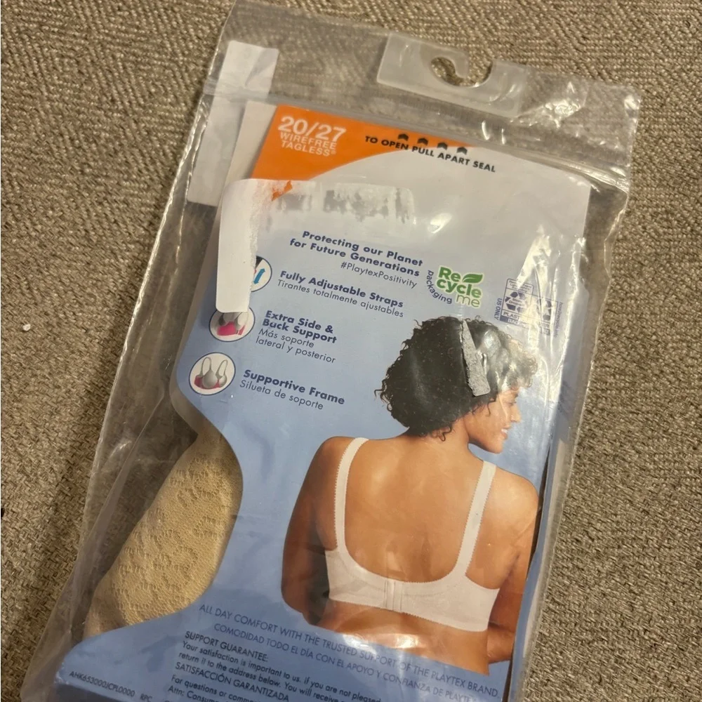 Playtex Women's 18 Hour Sensational Support Beige Bra #20/27 Sz 36C New